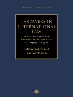 cover image of Taxpayers in International Law